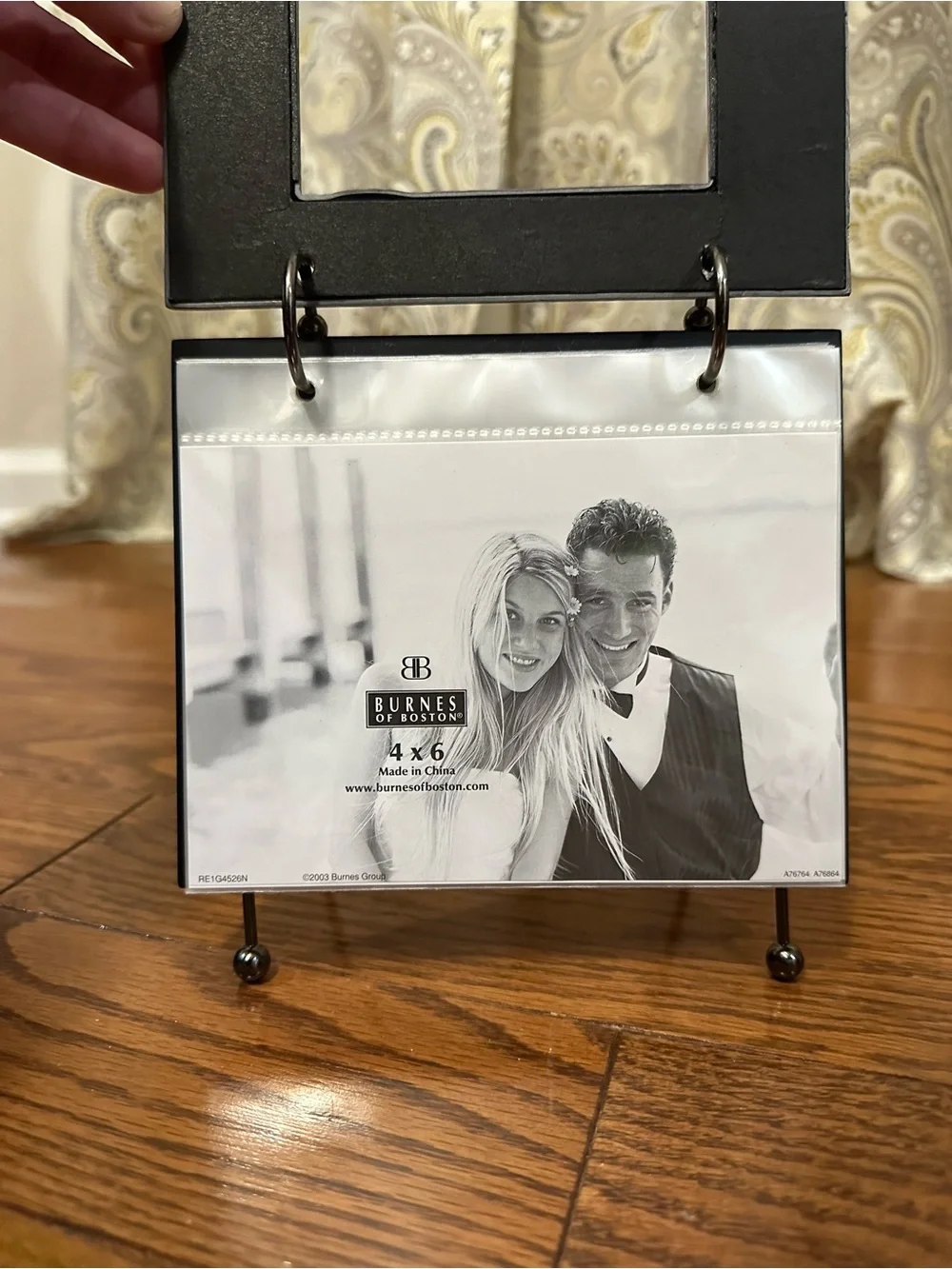 Burnes Of Boston-Black and Silver ‘Open Vine Picture Frame/25 Page Flip Book’